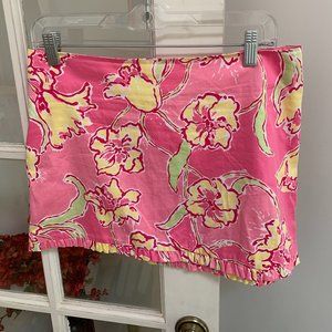 Lilly Pulitzer Pink/Yellow Floral Size 4 Skirt